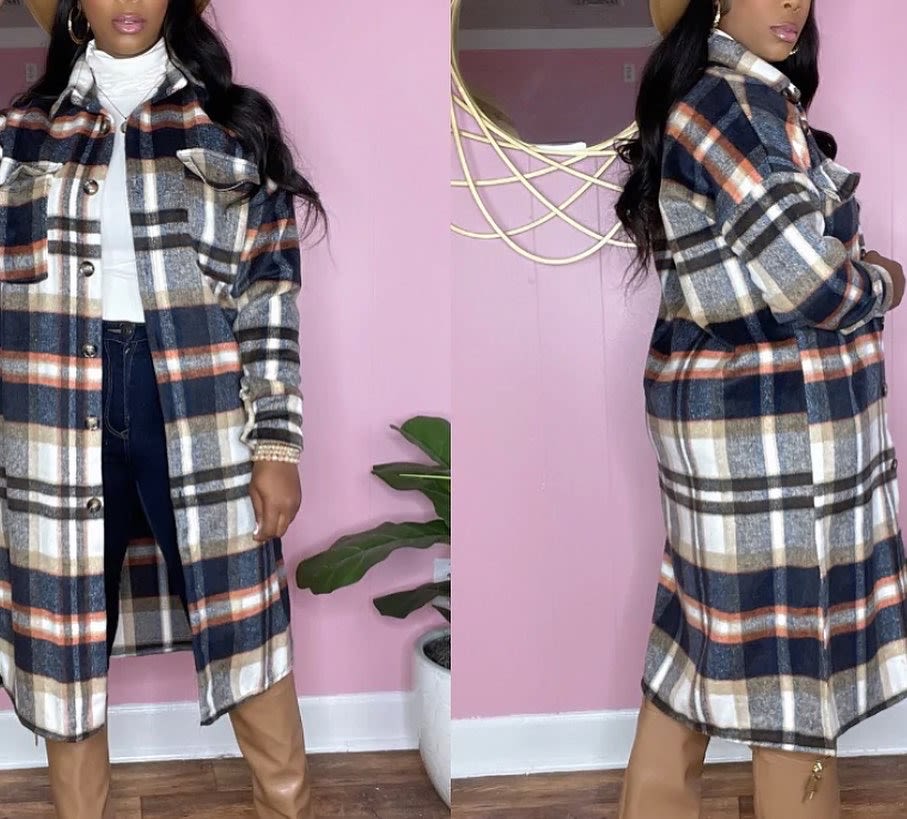 Justina Plaid Casual Jacket