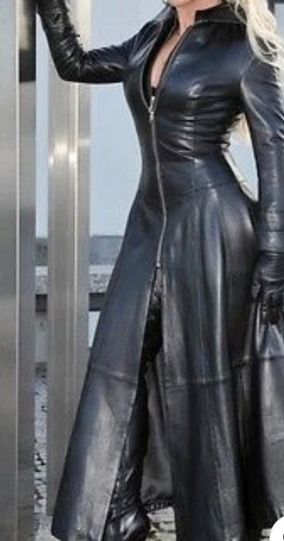 Take Me Out Leather Dress