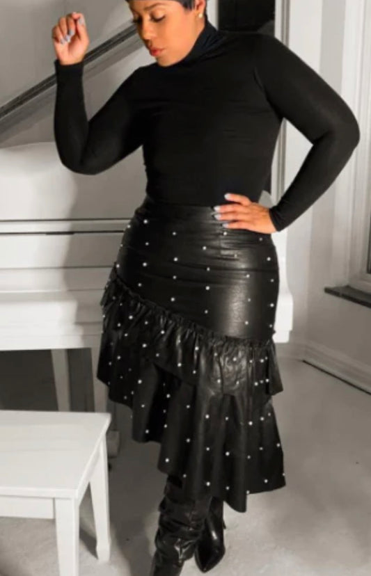 Love on Top Leather Skirt